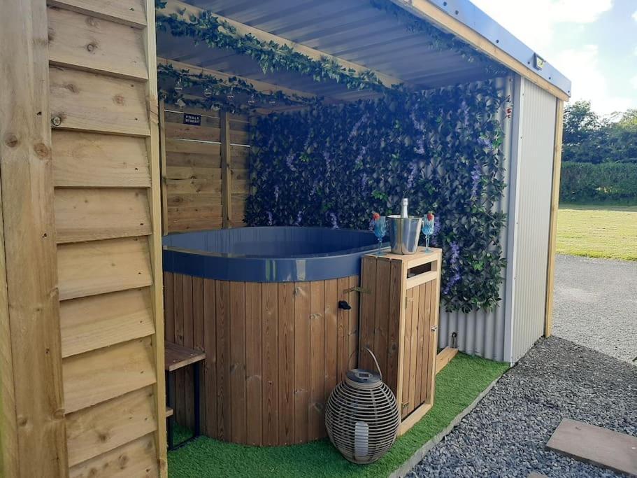 Anglesey New Modern Shepherds Hut With Spa Hot Tub Gwalchmai Экстерьер фото